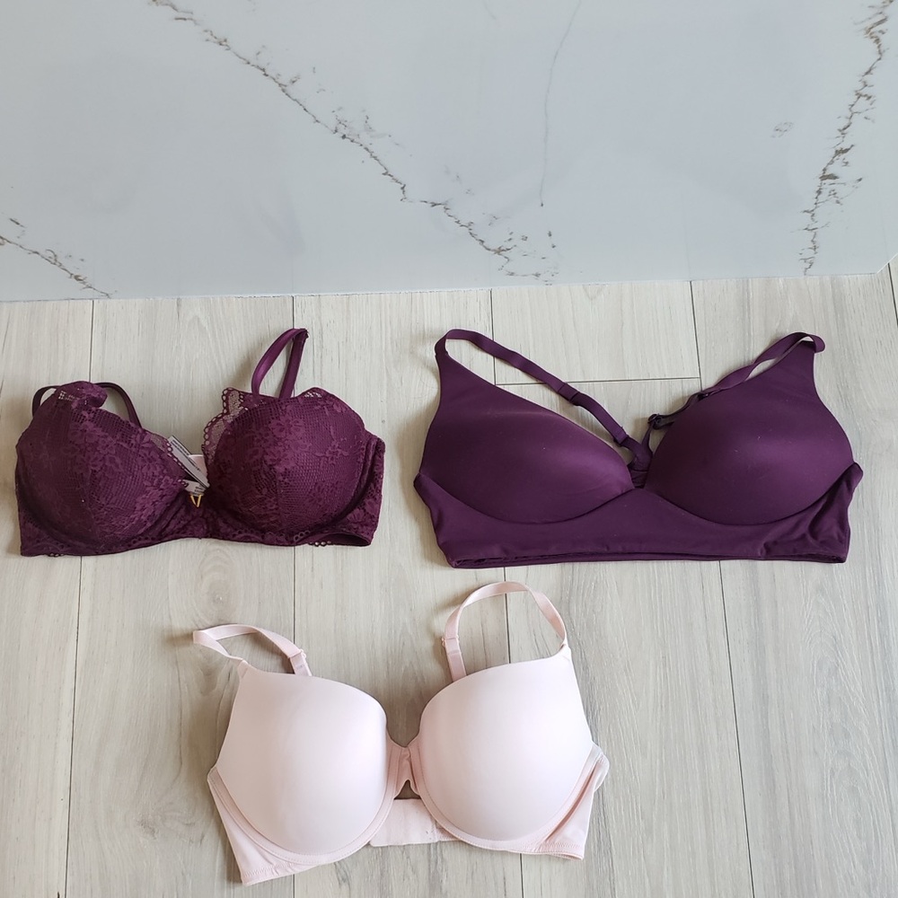 Victoria's Secret Purple and Pink Bra Set